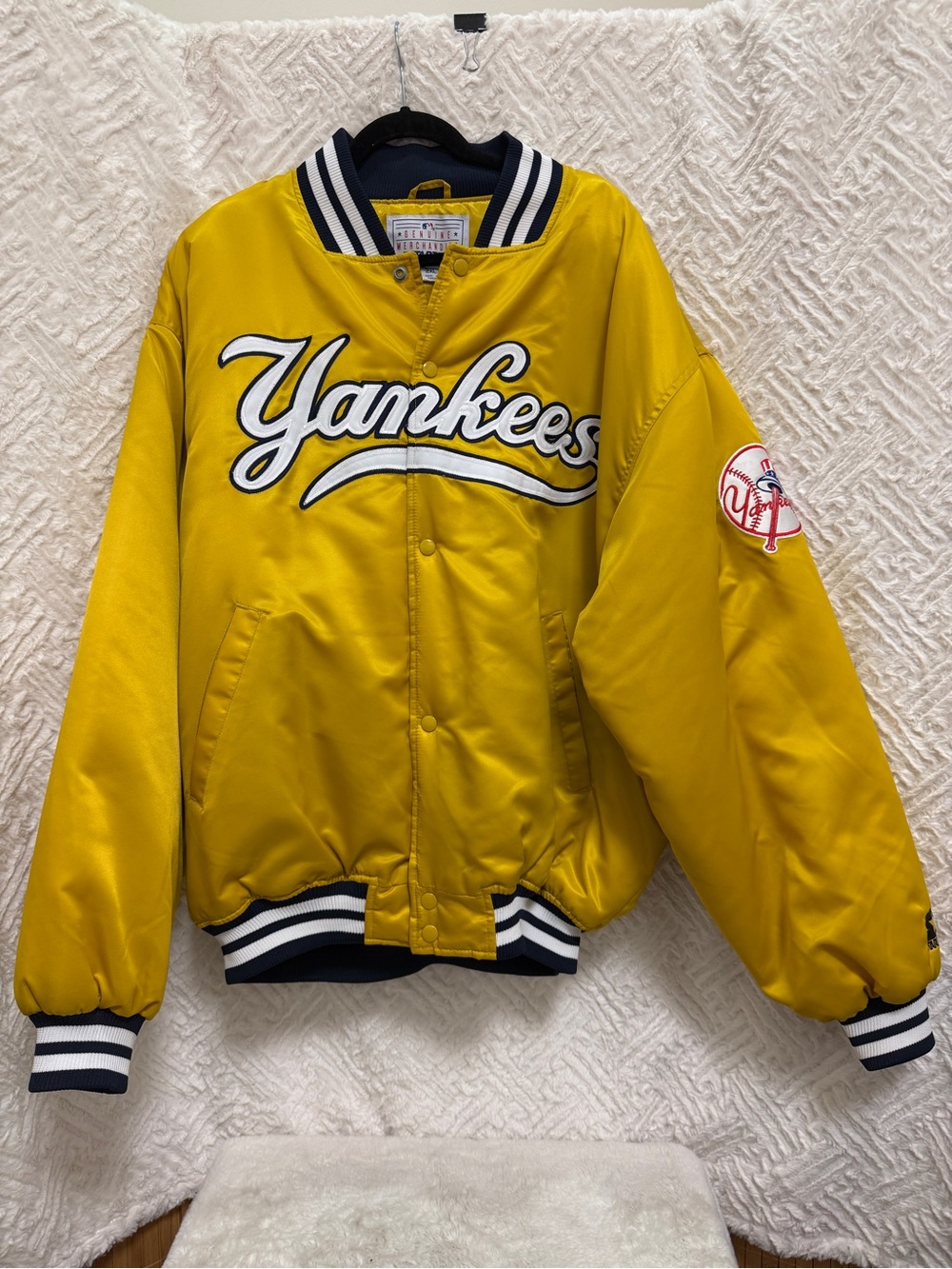 Vintage STARTER Yankees Yellow Satin Jacket
